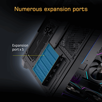 Lovingcool Casing sasis komputer Pc, Casing Gaming komputer Pc Mid Tower warna hitam Matx Itx