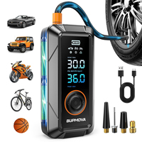 Compresseur d'air portable personnalisé pour pneus de voiture avec manomètre, étanche, en ABS, sortie d'usine OEM
