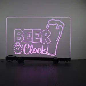 Signboard LED Para Night Clubs 3D Ilusão Acrílico Quadro Sinal Lâmpada Decorativa Outdoor Night Lights