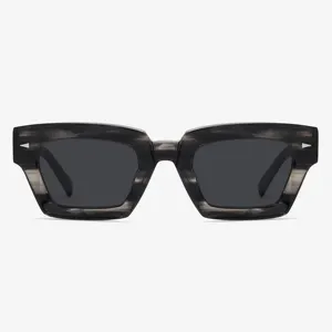 Nouveau Style épais acétate grand cadre lunettes tendance polarisé sport soleil rétro Rectangle personnalisé acétate lunettes de soleil