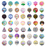 Ychon Bóng Bay Chúc Mừng Sinh Nhật 18Inch Bóng Bay Mylar Lá Nhôm Helium Chữ Cái Bóng Bay Trang Trí Tiệc Có Thể Bơm Hơi