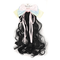 Perruque Nœud Tresse Enfant Fille Princesse, Accessoires Cheveux Princesse, Tresses Bouclées Queue de Cheval, Coiffure pour Enfants et Bébés