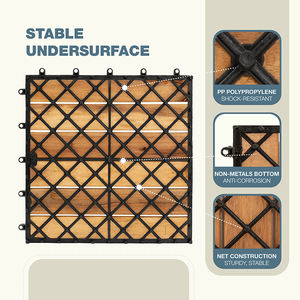 Ücretsiz kargo abd akasya ahşap birbirine dış zemin fayans açık zemin kaplaması veranda 12x12 için" - Product Image 3