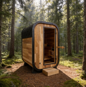 Moderna Cabina de Sauna de Madera Ecológica con Energía Solar para Interiores y Casa con Luz LED y Puerta de Vidrio Templado - Product Image 1