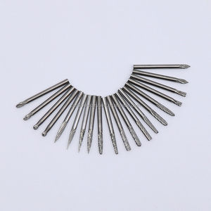 Juego de 20 fresas rotativas y brocas cónicas pulidas de carburo de tungsteno sólido de 3x3 mm con vástago de 1/8 de pulgada (3 mm) OEM - Product Image 6