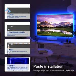 Tira de Luces LED RGB SMD5050 Impermeable con Control Remoto USB, Sincronización de Música, Colorida, para TV, Retroiluminación, Decoración del Hogar - Product Image 5