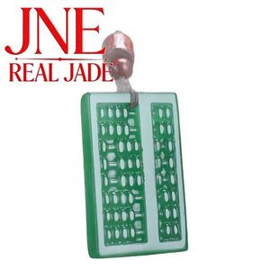 绿色金丝玉如意算盘天然玉吊坠复古民族风男女吉祥项链 - Product Image 5
