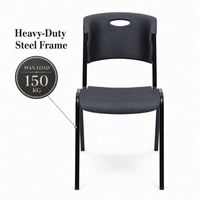 Chaise en plastique empilable multicolores en option, chaise d'invité empilable pour le bureau et les événements