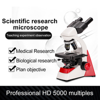 1000X Hd Étudiant Led Lumière Composé Leyes Lunettes de Soleil Microscope Trinoculaire Lunettes Gafas LED Illumination 1 Ans 40X-5000X
