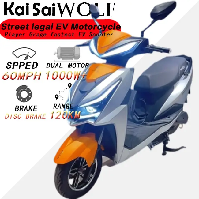 Bas prix longue portée Eltrica Kick Scooter électrique adulte Sportbike 3000w Ckd 2 roues motos électriques batterie interchangeable vélo