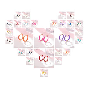 Boucles d'oreilles en acier titane multicolores avec émail goutte à goutte, non décolorantes, imperméables, en acier inoxydable, bijoux d'été - Product Image 2