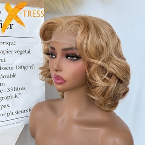 Short bob Body Wave brasiliano Remy Human Hair 5*5 chiusura parrucche allentate <span class=keywords><strong>Wawe</strong></span> lueless parrucca per le donne all'ingrosso 200% densità - Product Image 6