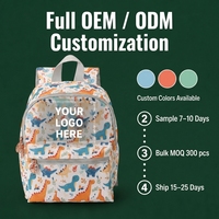 Sac à dos d'école pour enfants personnalisé avec motif de dinosaure de dessin animé, sac d'école maternelle mignon pour tout-petits, sac léger pour garçons, OEM prêt à être expédié