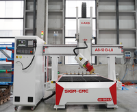 Routeur CNC 4 axes 1300x1300mm 9kW ATC 180° rotatif (90°) Système de contrôle Syntec 60WE pour sculpture sur bois 3D et moulage de mousse