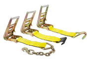 Sangle à cliquet jaune de 4 po x 30 pi avec rallonges de chaîne