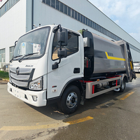 Camion benne compacteuse FOTON 4x2 de 8 m en promotion, transmission manuelle, moteur diesel Euro 6, conception anti-fuite de carburant, 8000 L, 200 L