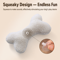 En stock, personnalisable, jouet pour chien en peluche en forme d'os en polaire d'agneau, couineur, doux, lavable, 23 cm, compagnon câlin, vente en gros, produit phare