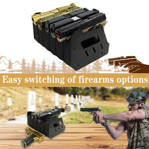 EVA Gun Storage Rack 6 Compartment Pistol Rifle Holder Black Carbon Steel Workshop Garage Use Standing Type - Product Image 4