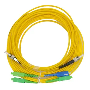 Cabo de remendo de fibra óptica por atacado LC SC APC UPC FC tipo conector usado para aplicações FTTH trança de correia direto da fábrica