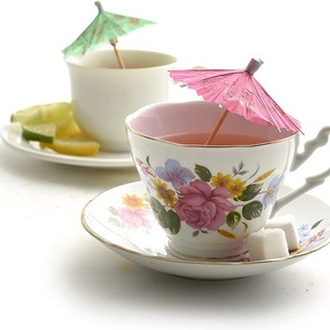 Paper Cocktail Umbrellas With Skewers For Cake Decor Birthday Party Supplies Colorful Round Paper Umbrella Toppers - Product Image 4