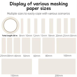 Dễ dàng loại bỏ ô tô xe sơn painters không có dư lượng nhiệt độ cao Tự động Masking giấy băng dính - Product Image 2