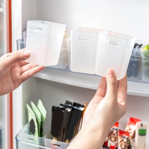Modern 2pcs Set Plastic PP <b>Refrigerator</b> Side Door Storage Bins Fresh-keeping Boxes Multi-Purpose Fridge Snack <b>Container</b> Storage - Product Image 1
