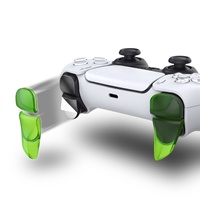 Clear Green Blade 2 Pasang Pengatur Perbaikan Game, Tombol Bahu, Ekstensi Bumper, Trigger Extender untuk Kontroler Ps5