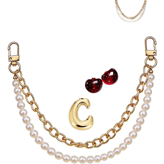 Wholesale Gold Plated  Double Layered Charms Bag Chain Fashion Jewelry