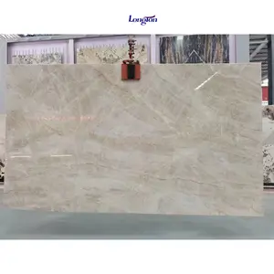 Luxury Brazil Natural Stone Taj Mahal Quartzite Polished Marble Slab Home Background Wall Tile Stone Island Table Top Benchtop