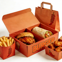 Pochettes à Burritos Mexicains Jetables Biodégradables Écologiques pour Fast-Food, Impression Personnalisée du Logo, Carton Ondulé pour Burgers et Frites