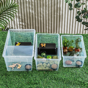 Reptile enclosure, reptile terrarium, spider, horned frog, gecko <b>box</b>, lizard, pet snake, scorpion, insect food bowl, water bowl - Product Image 2