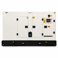 Groupe électrogène diesel silencieux 50Hz 80kW 100kVA GRW80 24V DC à démarrage électrique, 100% efficace, avec capot, compatible ATS