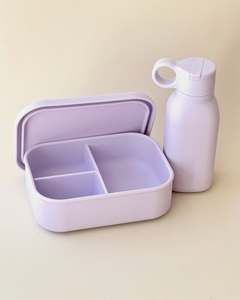 Lonchera Bento de Silicona de Alta Capacidad con Tres Compartimentos, Apta para Alimentos, Libre de BPA, con Tapa Apta para Microondas - Product Image 3