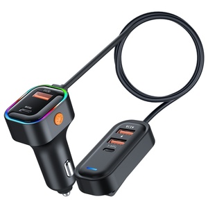 Cargador de coche USB 3 en 1 Carga rápida Tipo C PD Carga de 65W para Samsung Huawei iPhone Carga rápida - Product Image 2