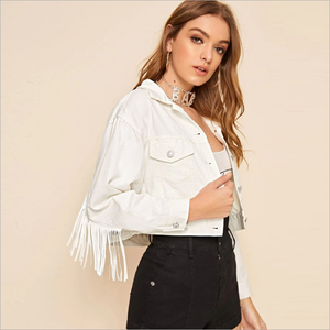 pure white denim jacket