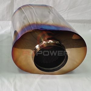 <span class=keywords><strong>Silencieux</strong></span> d'échappement en titane avec tuyau perforé et rembourrage en <span class=keywords><strong>laine</strong></span> d'acier <span class=keywords><strong>pour</strong></span> voiture de course - Product Image 1