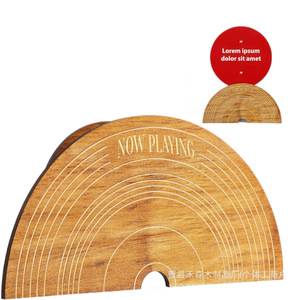 Wooden <b>Vinyl</b> Record Display Rack <b>Wall</b> Mount Natural Wood Storage For CD Rack Rustic Design - Product Image 5