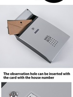 Boîte aux lettres moderne autoportante en acier inoxydable, à encastrer, étanche, avec revêtement en poudre, antivol, antirouille, grande capacité