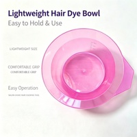 Bol de mélange professionnel rose en plastique de haute qualité, 300 ml, jetable et léger, pour coloration et décoloration capillaire en salon