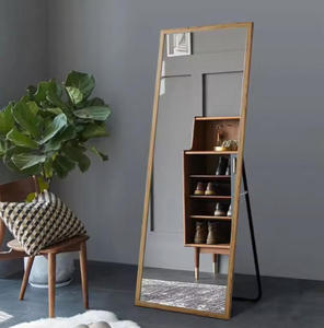 Xu Hướng Retro Bắc Âu Kim Loại Bạc Thủy Tinh Đứng Đầy Đủ Chiều Dài Sàn Gương Độ Nét Cao Tùy Chỉnh Đồ Nội Thất Phòng Khách - Product Image 3