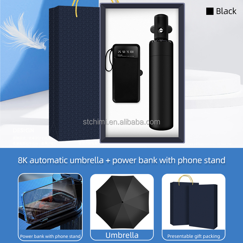 Nero-ombrello + power bank