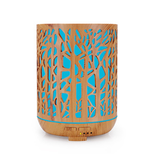 Diffuseur d'arômes forestiers en bois grainé 0,5L avec lumière LED, alimentation USB, pour usage domestique et commercial - Product Image 1