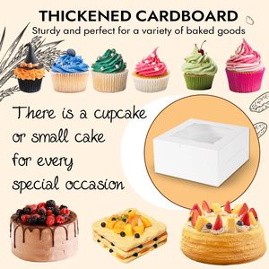 Mother's Day Flower Cake <b>Dessert</b> Packaging <b>Box</b> with Paperboard Folders Varnishing Finish Disposable Food Safe for Cakes Pastries - Product Image 5