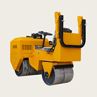 Rouleau vibratoire diesel 20 kN, compacteur autoporté pour asphalte et sol, facile à utiliser pour la construction routière