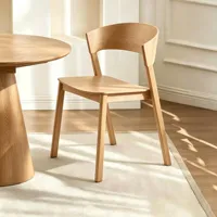 Chaise de salle à manger en bois massif nordique, chaise à dossier pour café et salon de thé, chaise de designer danois