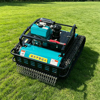 Tondeuse à fléaux diesel télécommandée sur chenilles de 600 mm, 32 lames, coupe-herbe robuste pour vergers et terrains accidentés