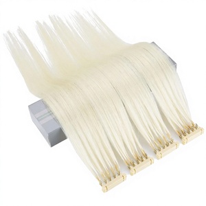 Extensions de cheveux Remy 6D de deuxième génération à clipser, double épaisseur, pouvant être permanentées, sans nœuds, cinq mèches en rangée (20 pouces) # <span class=keywords><strong>60</strong></span>) 10a 1b - Product Image 1