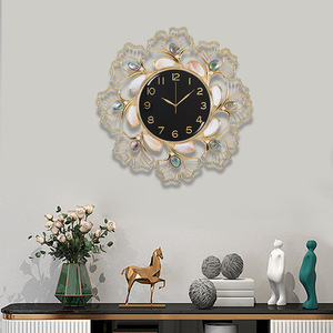 Decorative Wall <b>Clock</b> Round Silent <b>Battery</b> Powered For Living Room Bedroom Entryway Modern Creative Minimalist Home <b>Clock</b> - Product Image 1