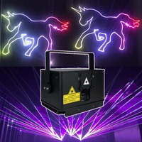 Láser de Escenario de Haz de Color Completo de 1-6W con Efecto de Animación 3D, Luz Láser para Fiestas, Discotecas, Eventos, Teatro, DJ, Bodas, Bares y Clubes