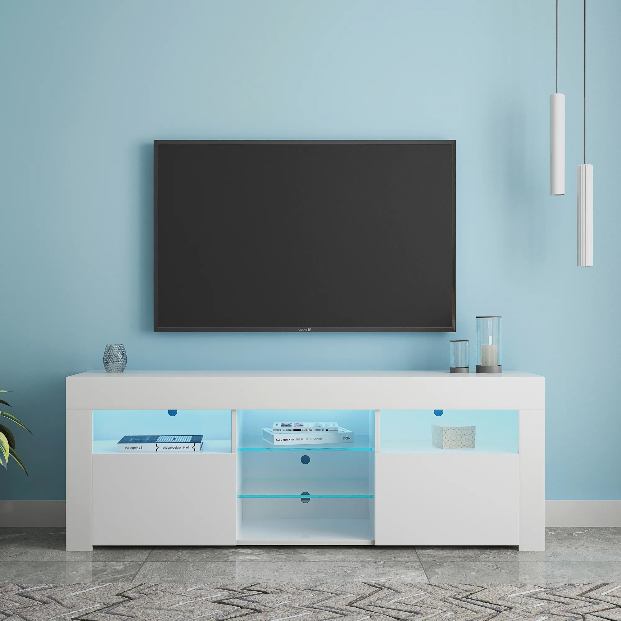 Modern Tv standı s kabine oturma odası mobilya dolapları ekran ahşap İskandinav tarzı basit tasarım Led Tv standı